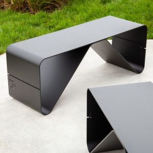 Banco em Inox com Design Escultural