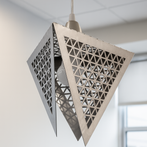 Candeeiro Suspenso Geométrico em Inox