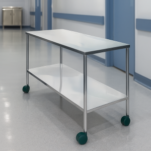 Carrinho de Inox com Prateleira