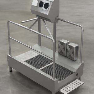 Pedilúvio com Torniquete e Sistema de Desinfeção de Mãos