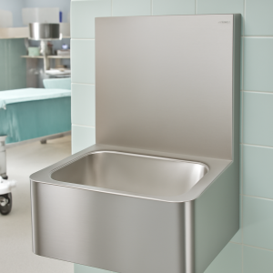 Lavatório cirúrgico com respaldo alto