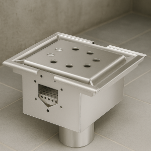 Caixa Sinfonada 125mm Saída Baixo 1 Entrada Aço Inox 304L