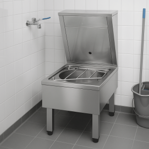 Combi Lavatório/Vazadouro ao Pavimento em Aço Inoxidável