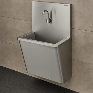 Lavatório cirúrgico com respaldo alto